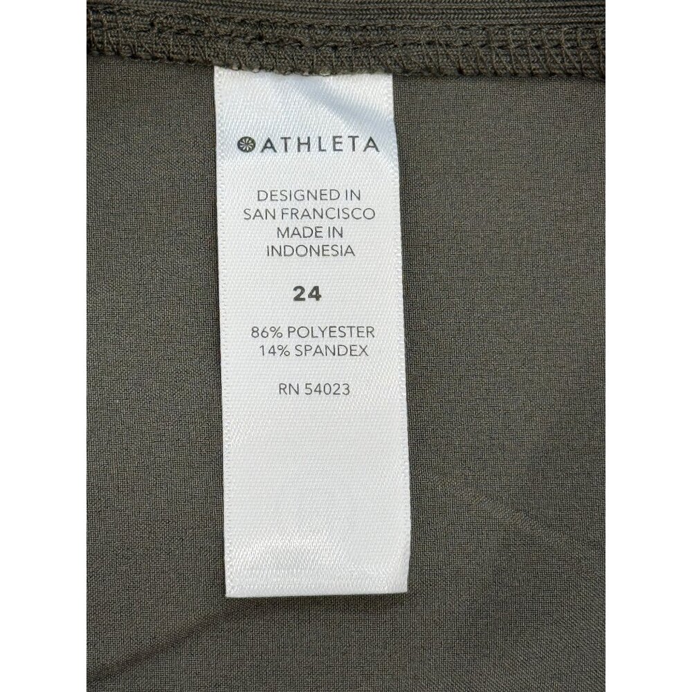 Athleta Brooklyn Ankle Pant Olive Green Elastic Waistband Womens Size 24 NEW - Picture 9 of 10
